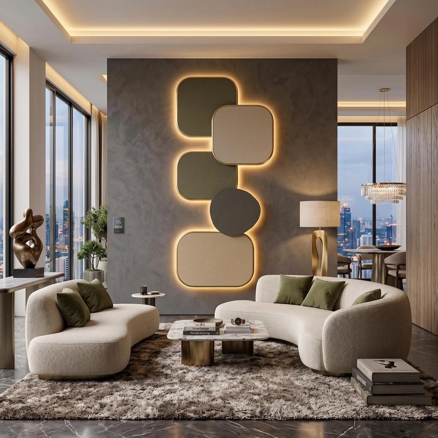 Luxury Abstract Geometric Wall Art for Modern Minimalist Interior Decor