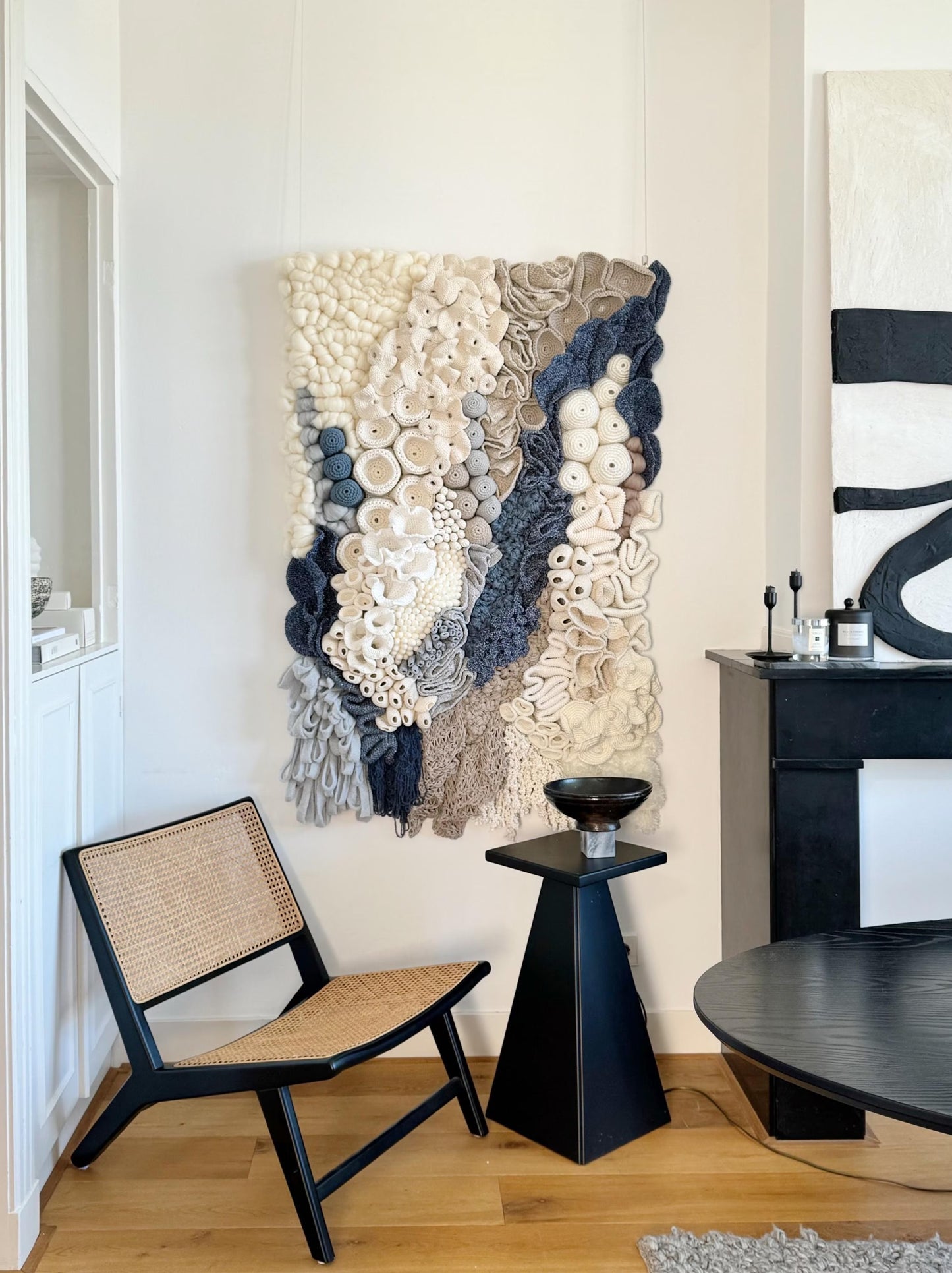 Large Custom Fiber Wall Art | Textural Wall Sculpture | Neutral Interior Art|large macramé | fiber art 3D textured wall art | wall sculpture