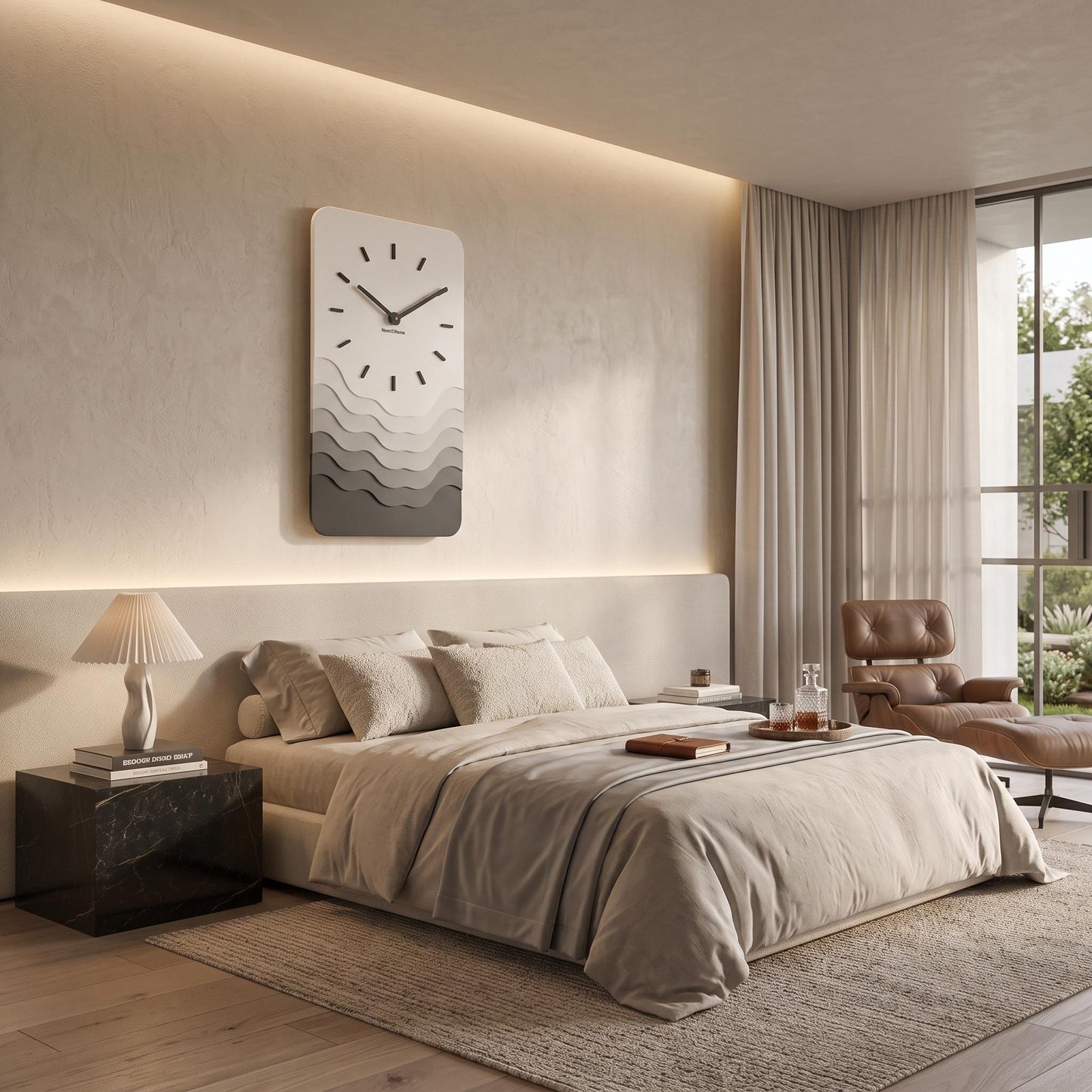 Luxury Minimalist Wall Clock for Cinematic Interior Showcase