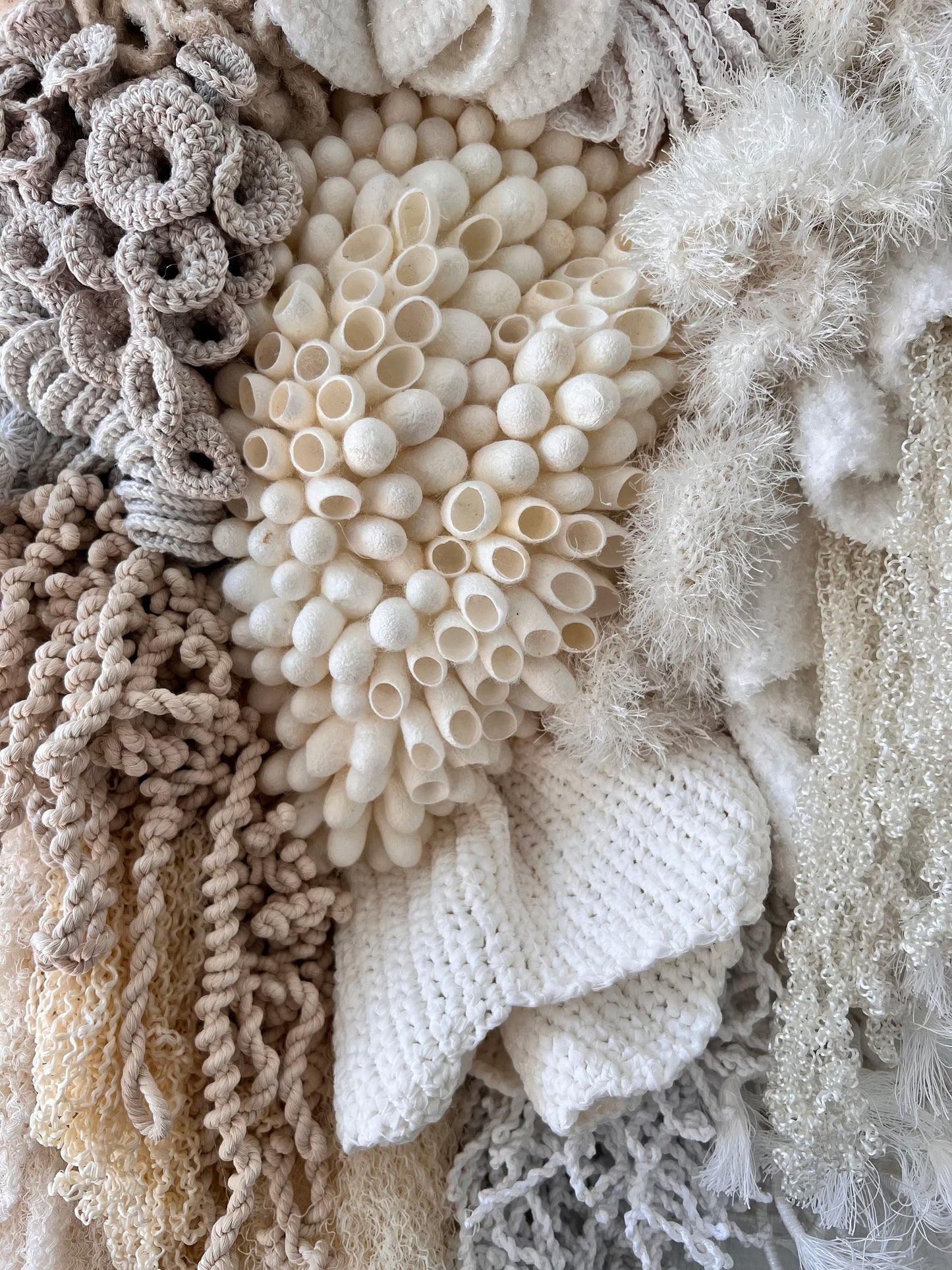 Coral reef textured modern wall art, wall tapestry hanging woven, textile wall art large, fiber art wall hanging, boho tapestry, home gift