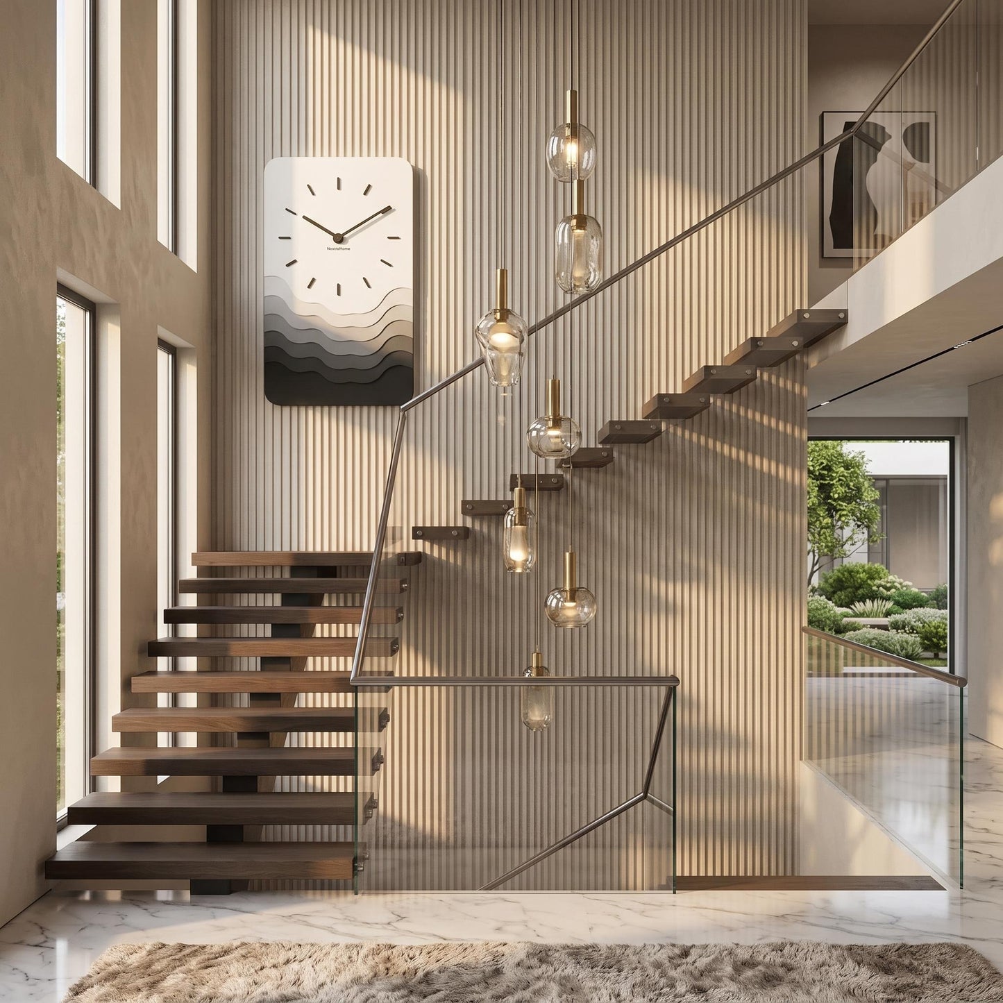 Luxury Minimalist Wall Clock for Cinematic Interior Showcase