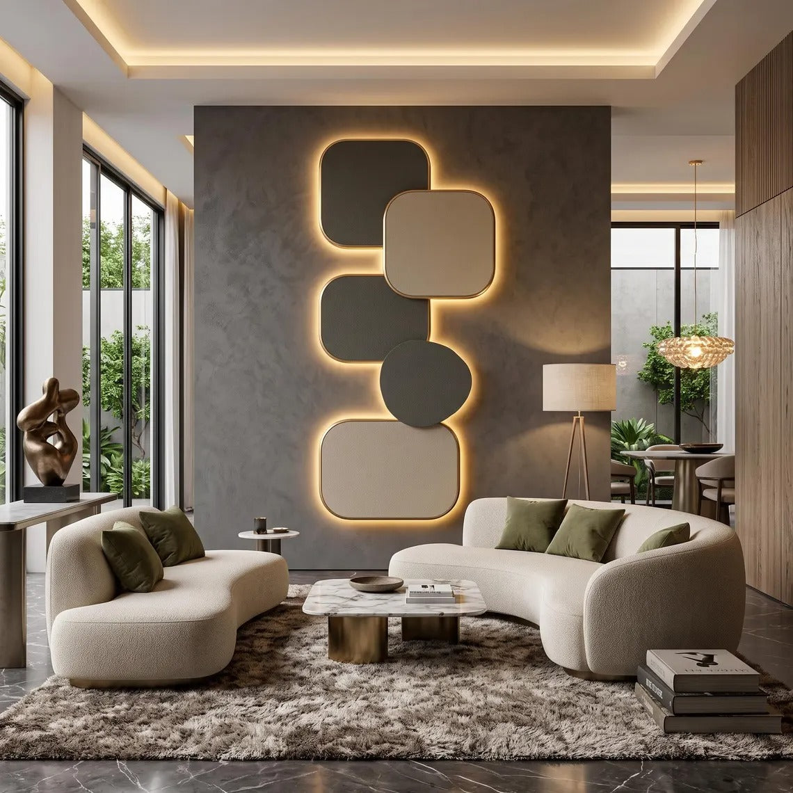 Luxury Abstract Geometric Wall Art for Modern Minimalist Interior Decor