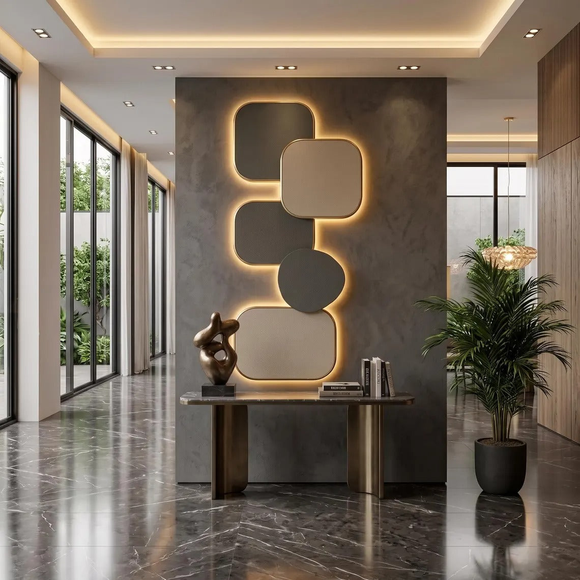 Luxury Abstract Geometric Wall Art for Modern Minimalist Interior Decor