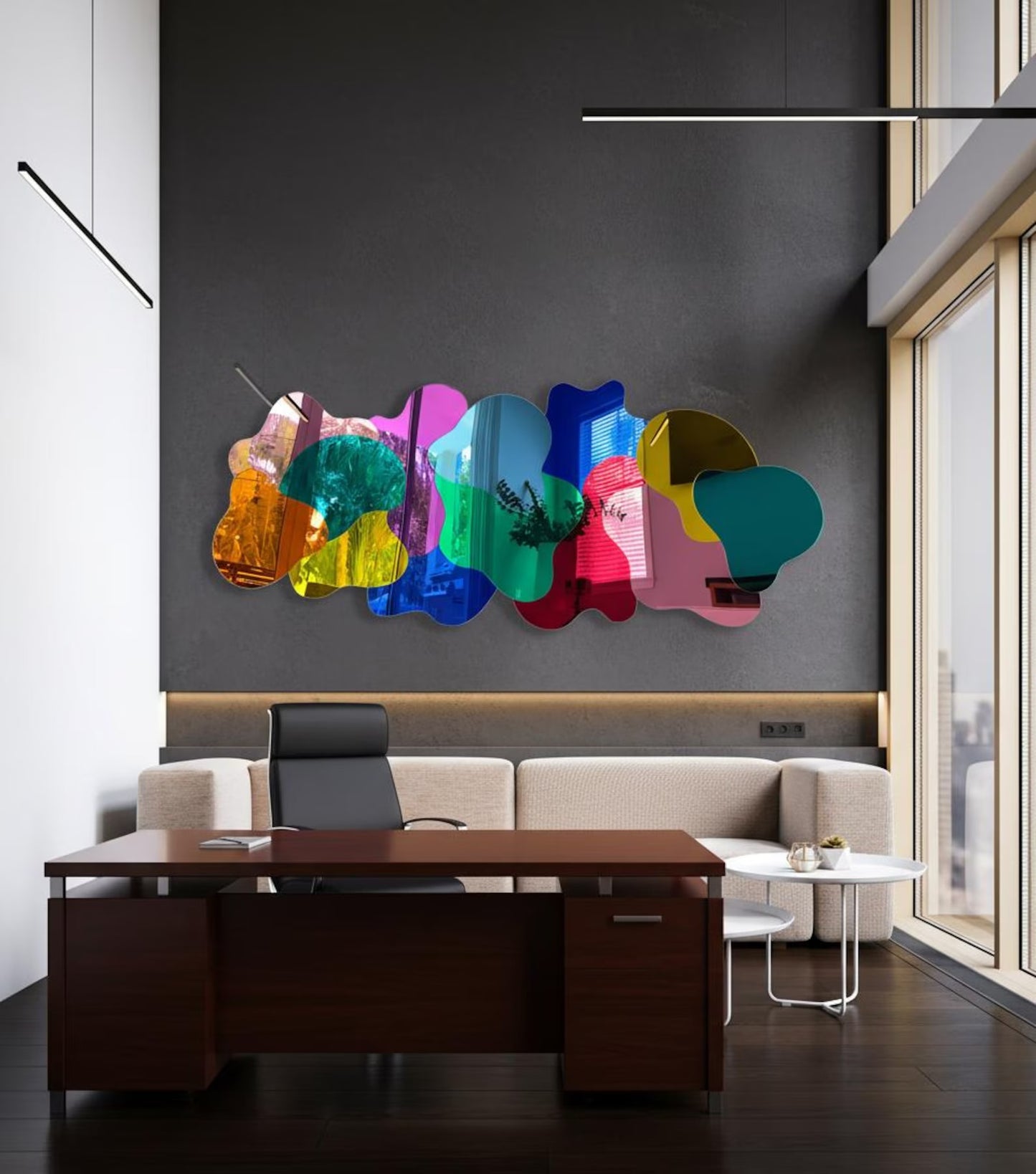 Mirrored Acrylic 3D Wall Art: Extra Large Pop Art Sculpture