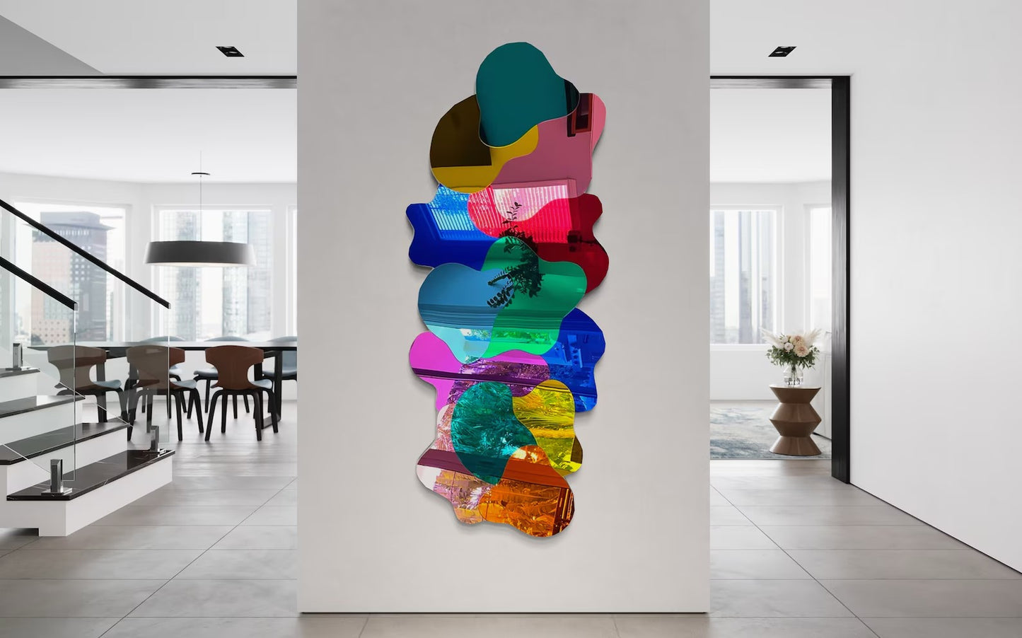 Mirrored Acrylic 3D Wall Art: Extra Large Pop Art Sculpture