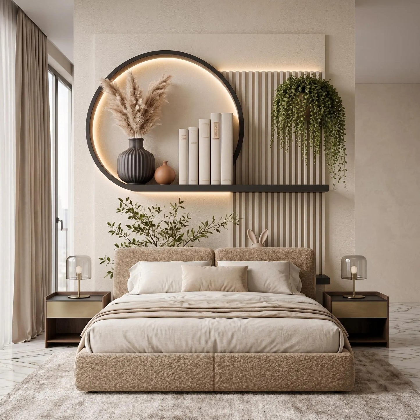 Luxury Modern LED Wall Shelf Panel Scandinavian Minimalist Floating Shelf Decor