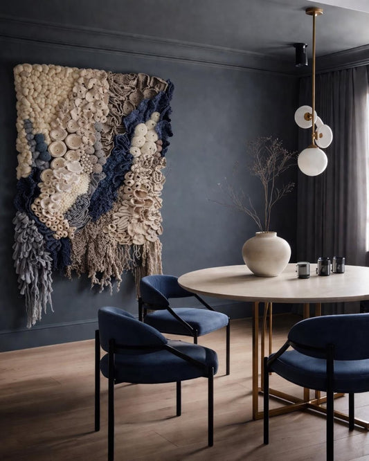 Large Custom Fiber Wall Art | Textural Wall Sculpture | Neutral Interior Art|large macramé | fiber art 3D textured wall art | wall sculpture