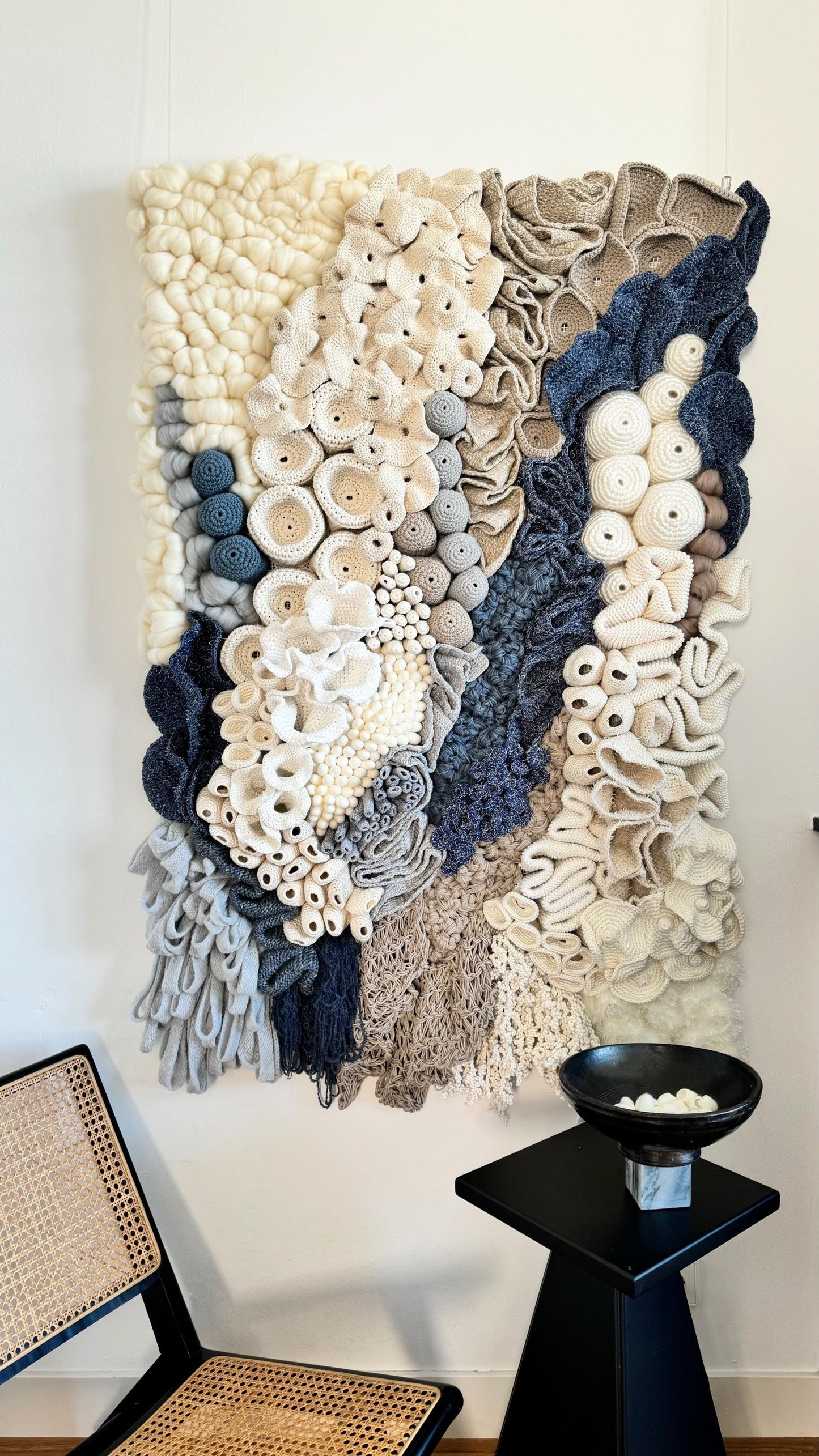 Large Custom Fiber Wall Art | Textural Wall Sculpture | Neutral Interior Art|large macramé | fiber art 3D textured wall art | wall sculpture
