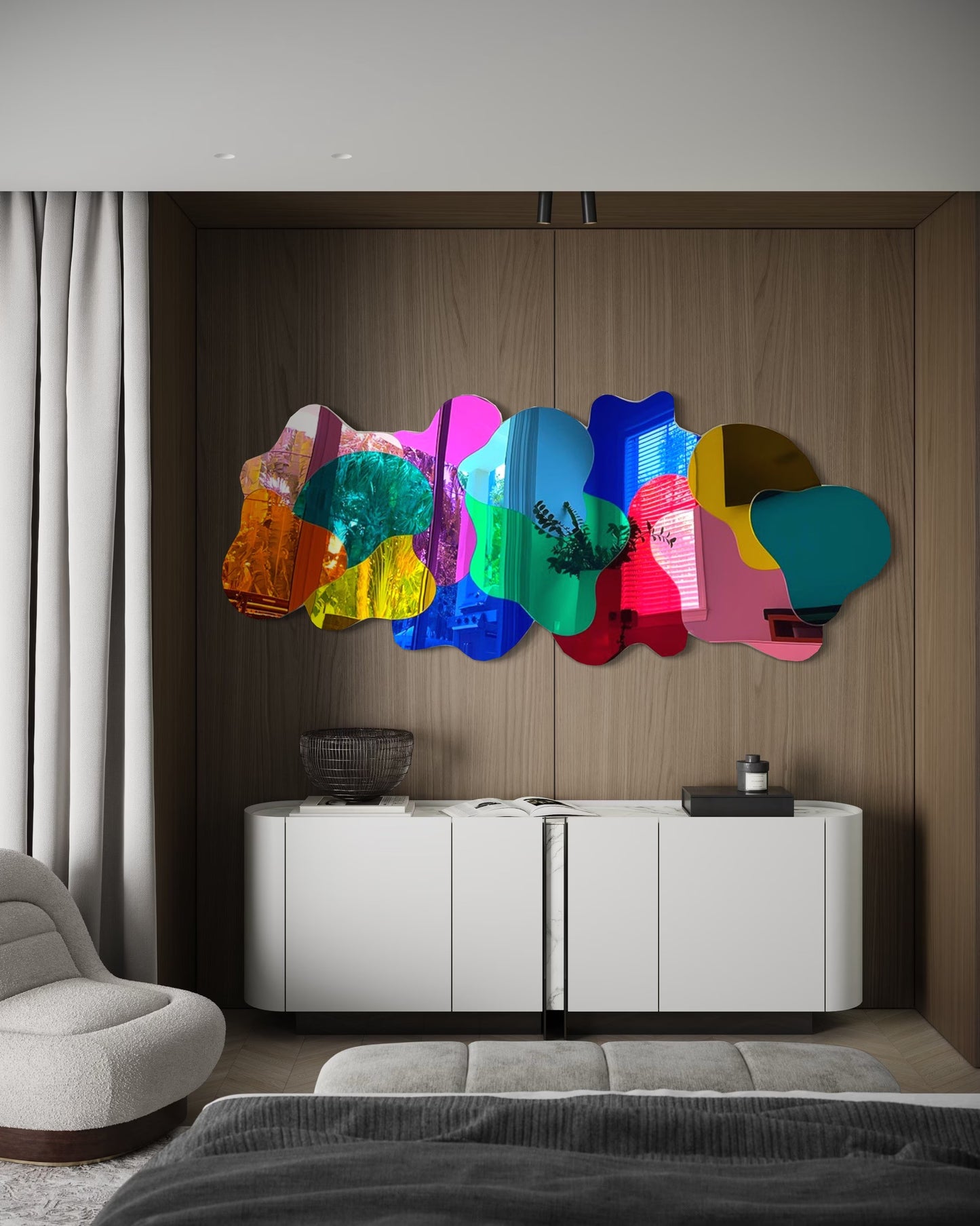 Mirrored Acrylic 3D Wall Art: Extra Large Pop Art Sculpture