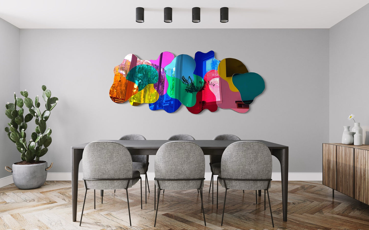 Mirrored Acrylic 3D Wall Art: Extra Large Pop Art Sculpture