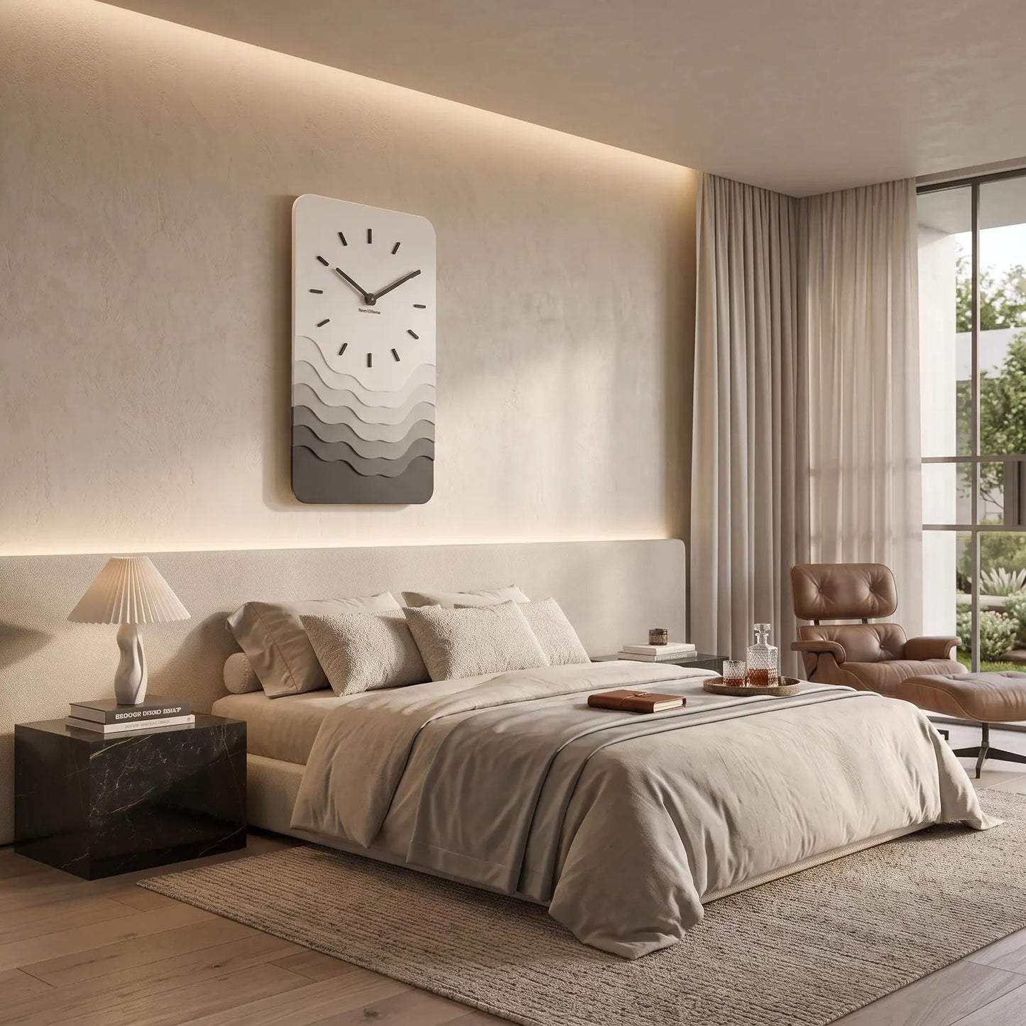 Luxury Minimalist Wall Clock for Cinematic Interior Showcase