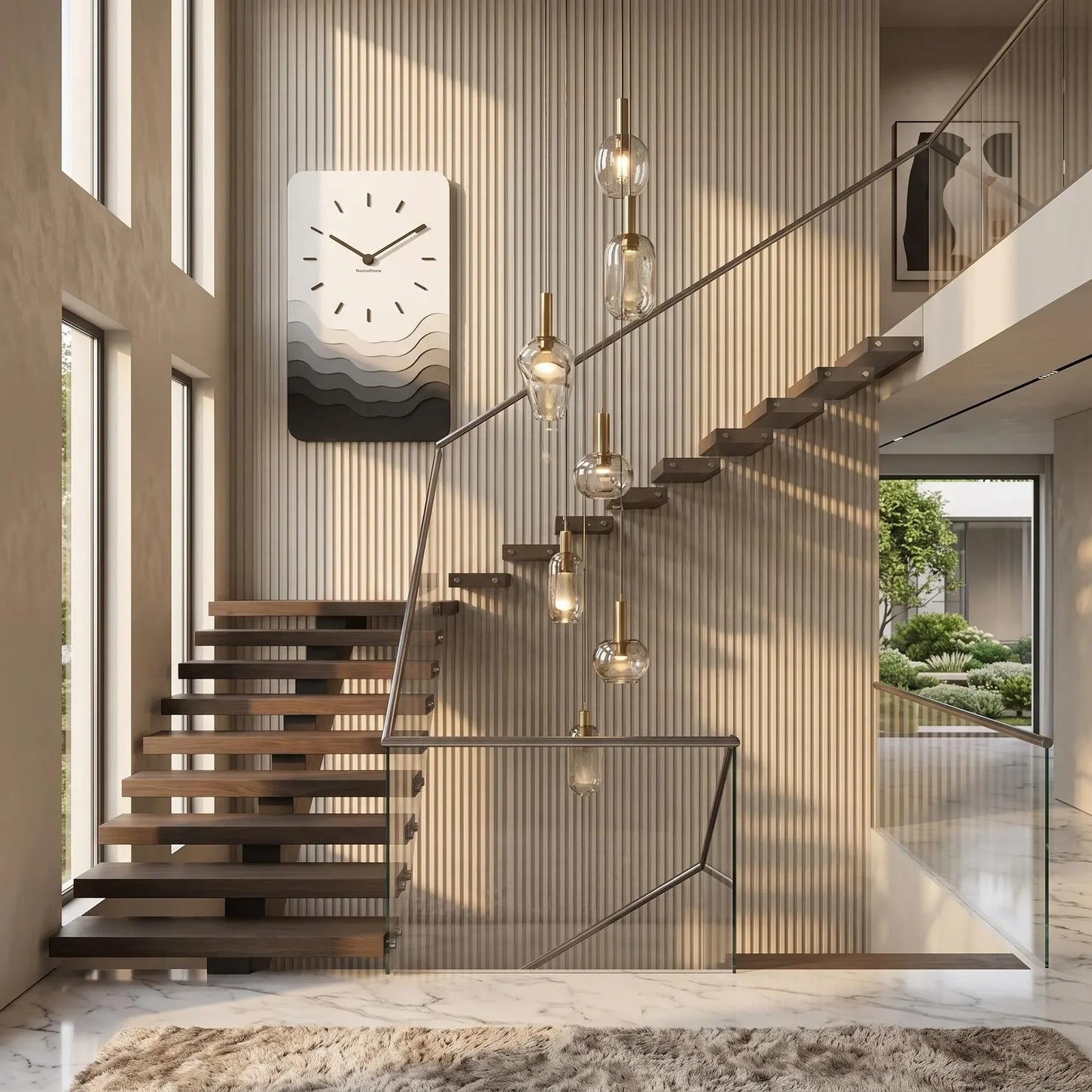 Luxury Minimalist Wall Clock for Cinematic Interior Showcase