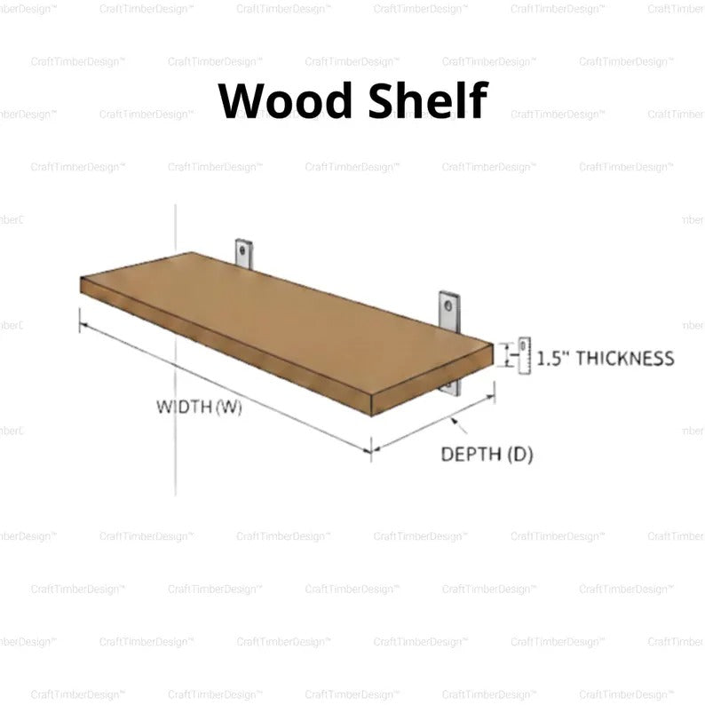 Handmade Live Edge Curved Wall Shelf: Wavy Floating Suar Wood Wall Decor