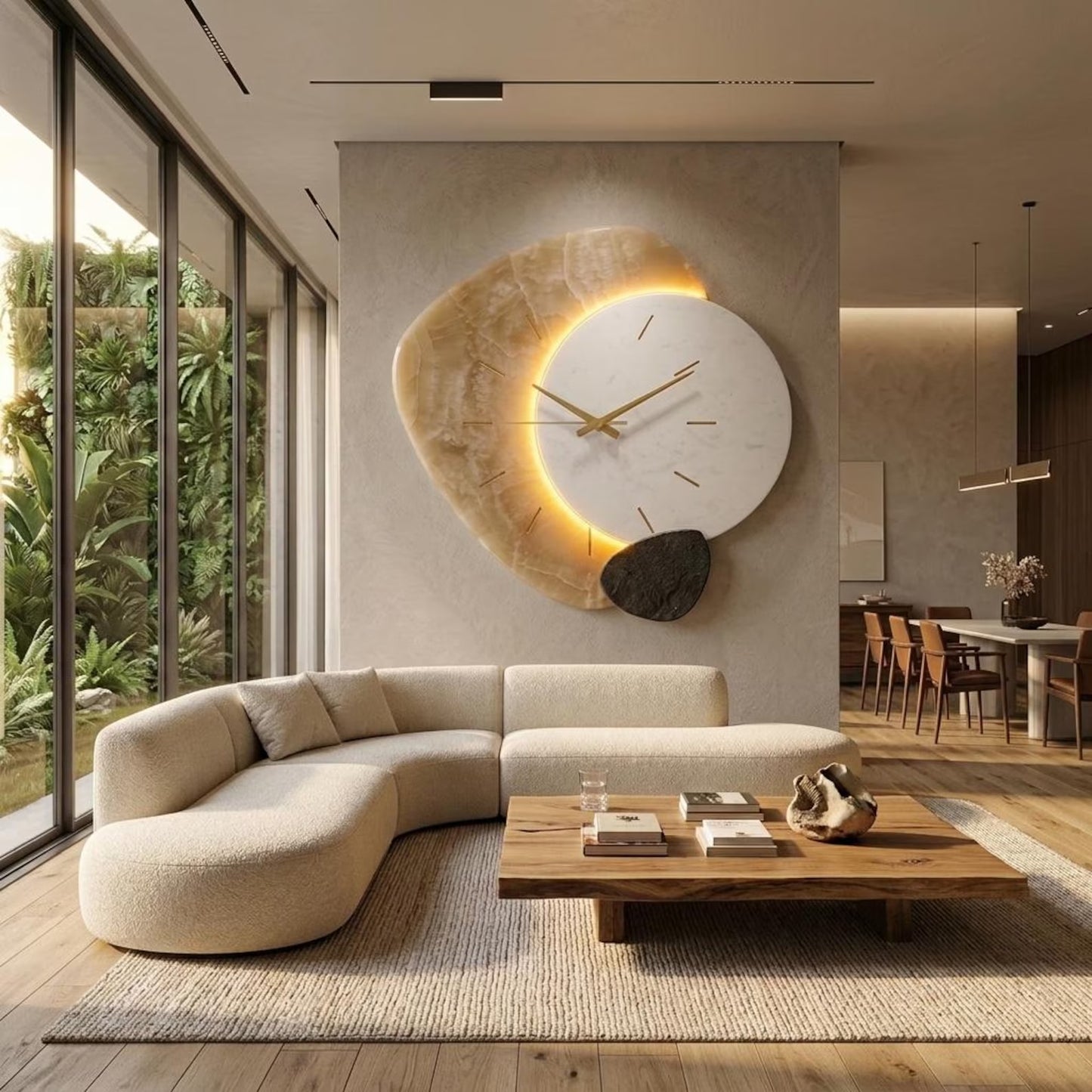 Luxury Organic Floating Wall Shelves for Modern Scandinavian Home Decor